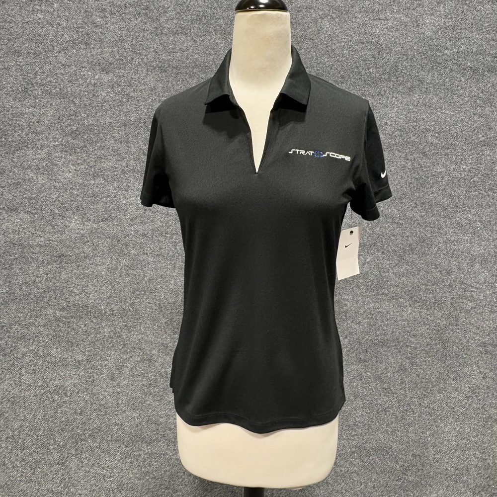 Nike Polo Shirt Womens S Black Golf Performance Top DC1991-010 Tagless